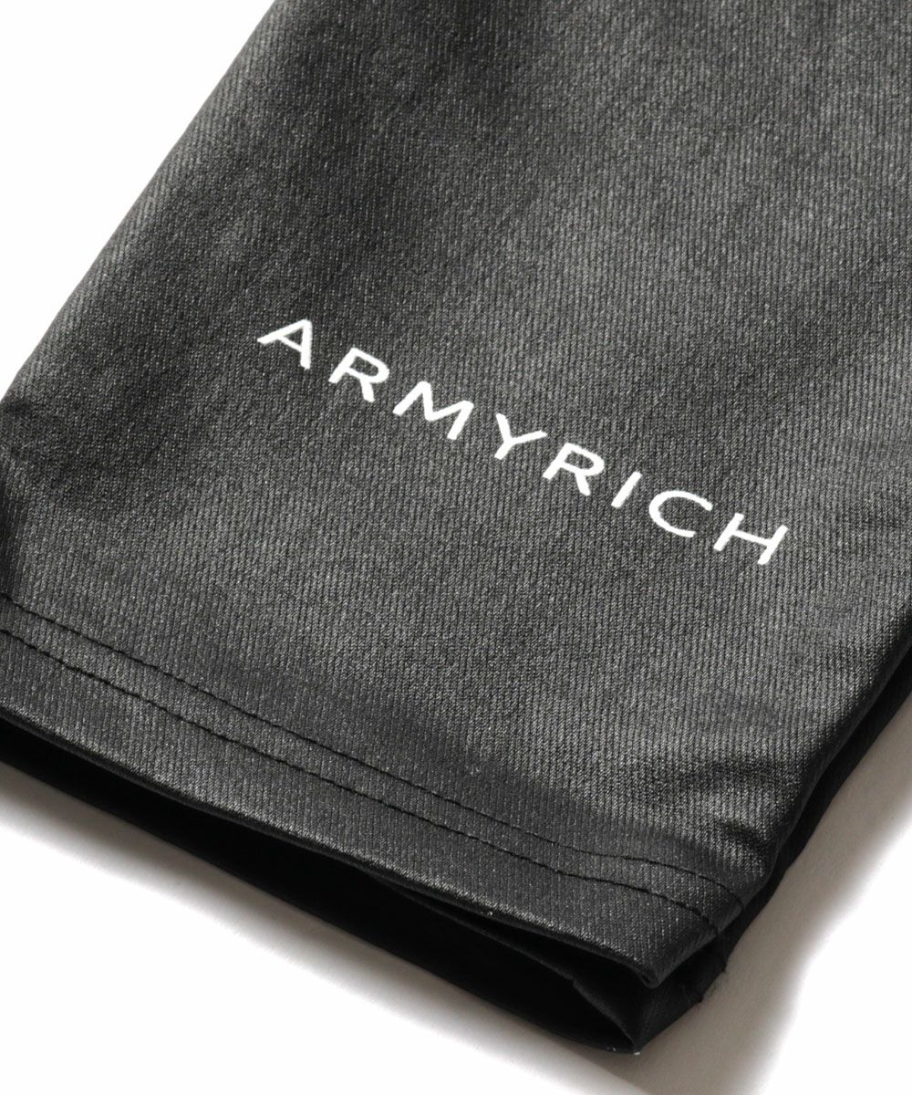 アンクル丈 スキニーパンツ ストレッチ メンズ 足が太い BLACK 黒