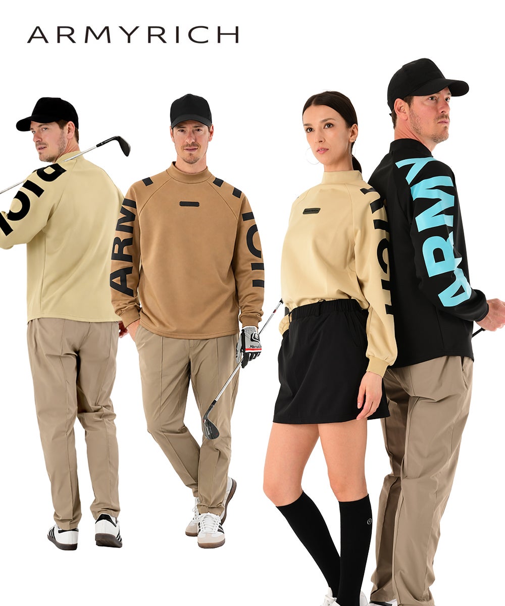 袖BIGプリントモックネックロングTシャツ