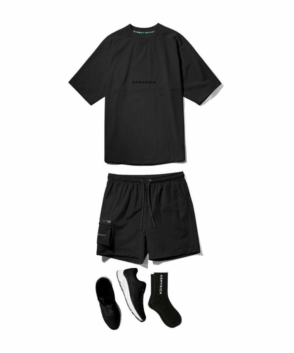 21%OFF】ストレッチナイロンTシャツセットアップ | セットアップ