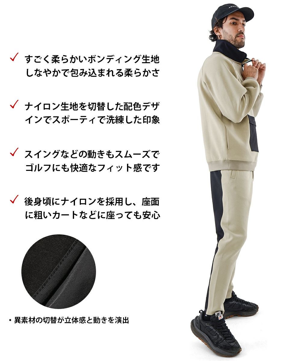 ナイロン切替しボンディングハーフジップセットアップ | セットアップ