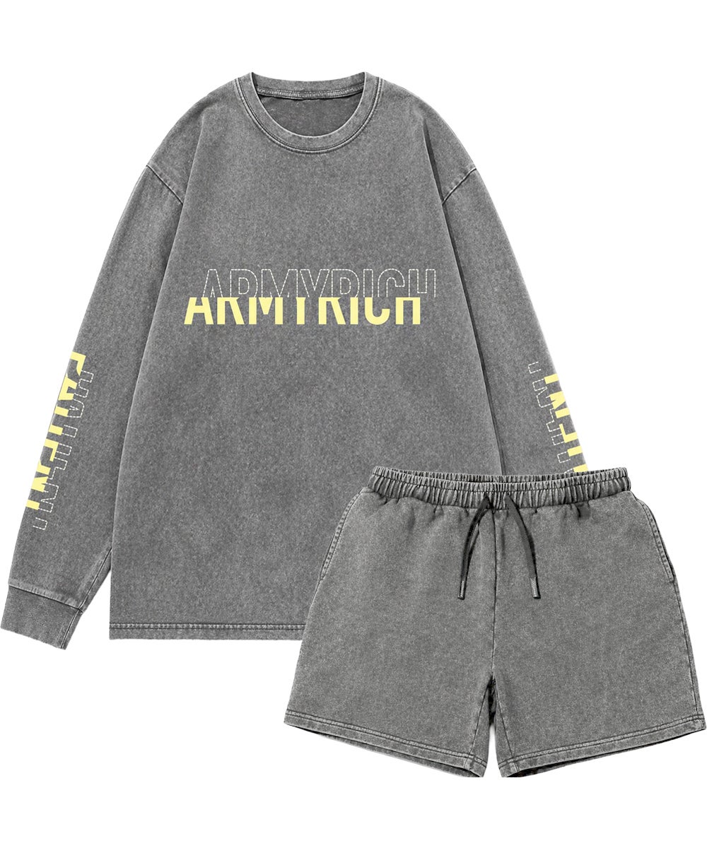 ピグメント加工ロングTシャツセットアップ | セットアップ・メンズ