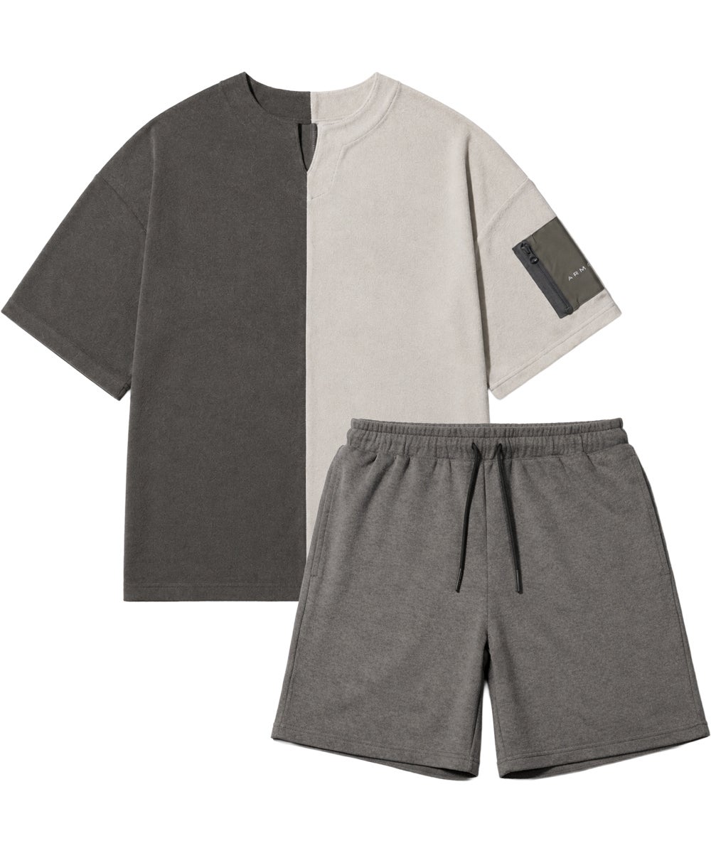 パイルオーバーサイズ半袖Tシャツセットアップ | セットアップ・メンズ