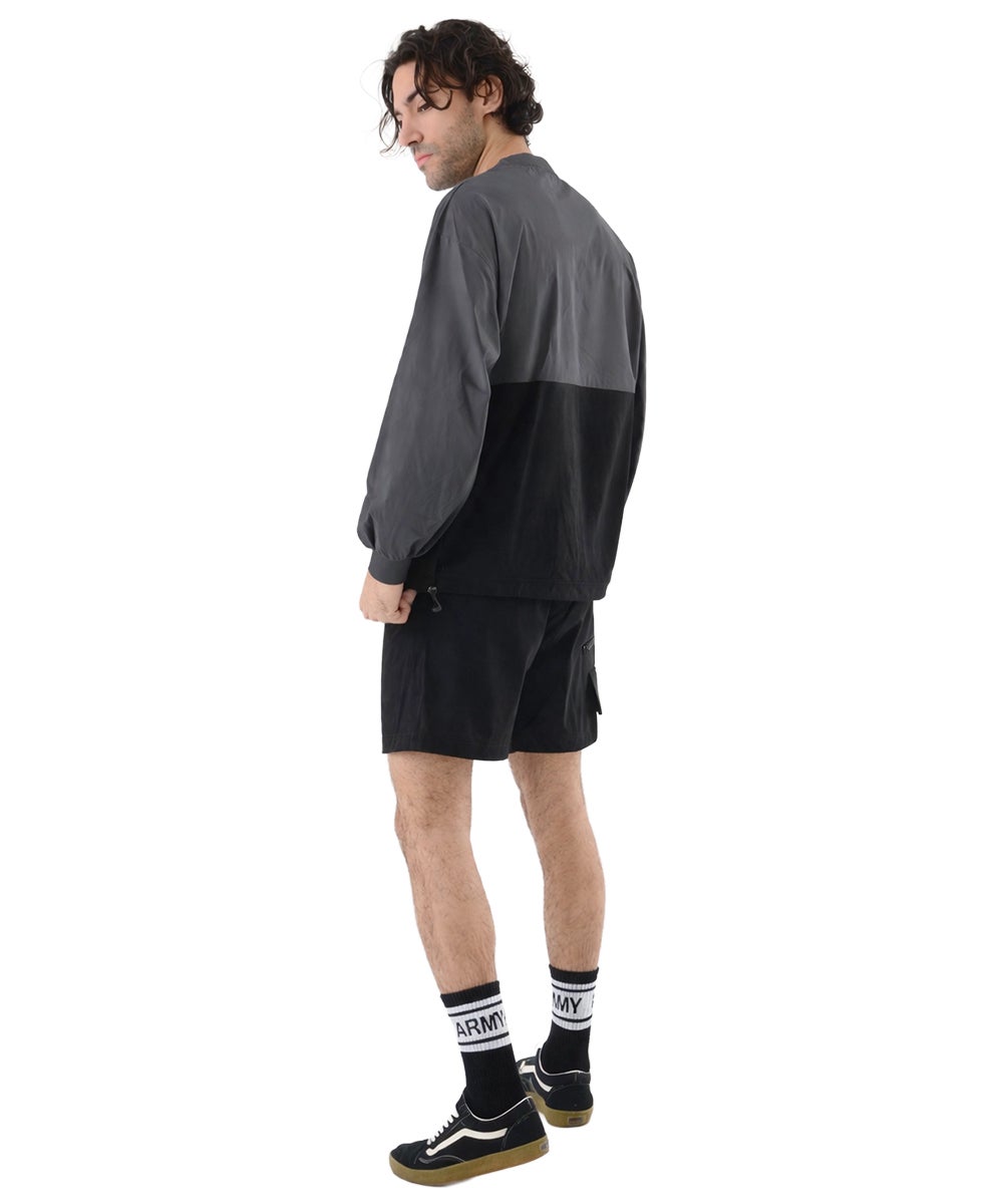 トップスのみの販売】リラックスナイロンストレッチトレーナー