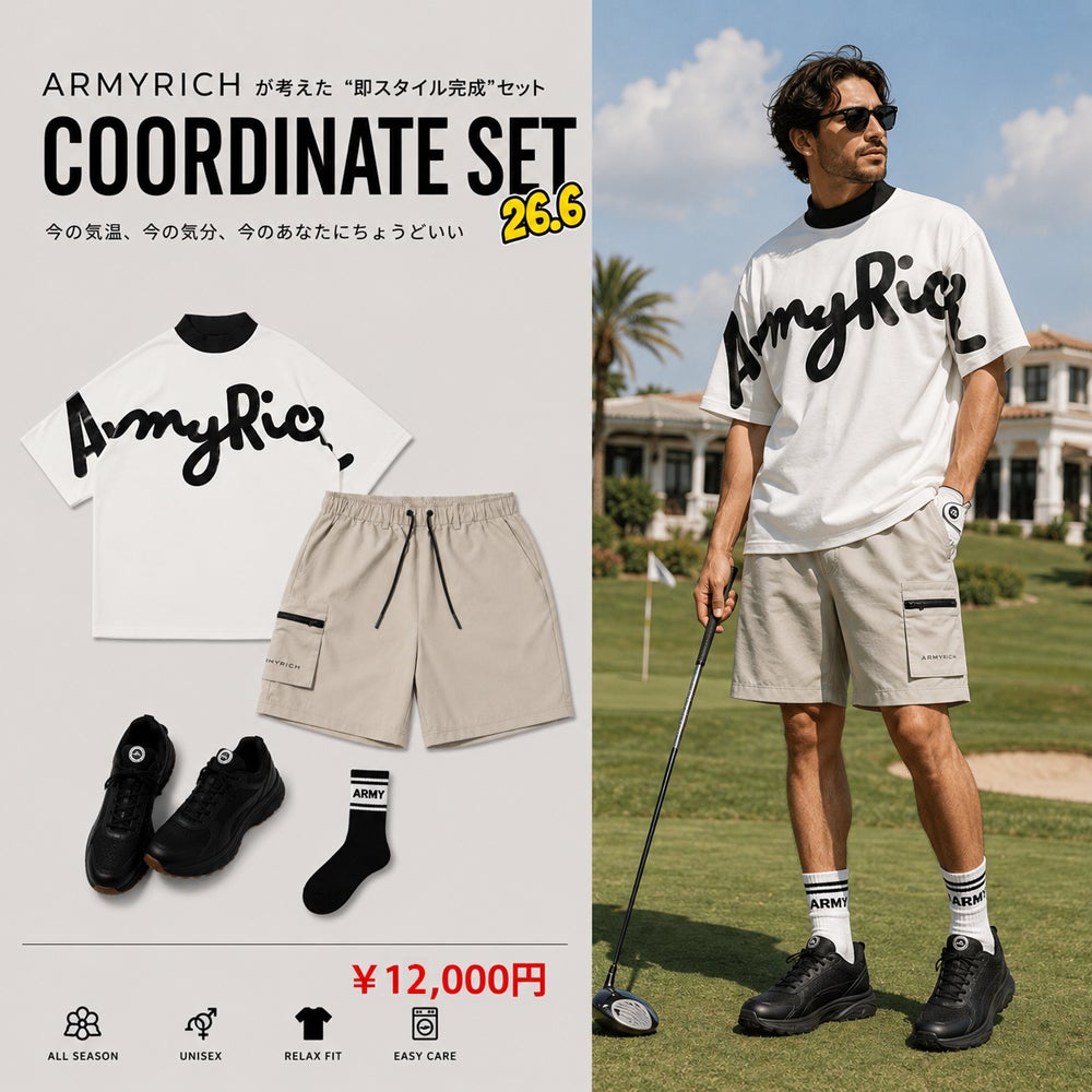 ゴルフウェア アーミーリッチ セットアップ L ARMYRICH GOLF[アーミーリッチ ゴルフ] | セットアップ・メンズ